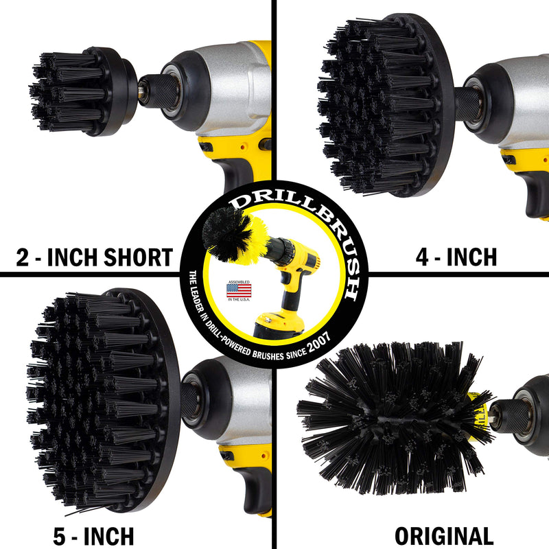 BBQ Grill Cleaning Ultra Stiff Drill Powered Cleaning Brushes 4 Piece Kit Replaces Wire Brushes for Rust Removal, Loose Paint, De-Scaling, Graffiti Removal on Stone, Brick, and Masonry. Black - NewNest Australia