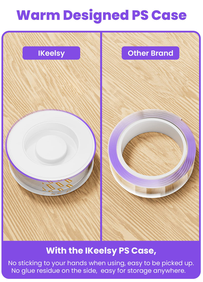 IKeelsy Double Sided Tape Heavy Duty, 1.18 x 120 Inch Removable Nano Mounting Tape, Clear & Tough Adhesive Tape Strong Sticky Strip for Poster Picture Hanging Wall Light Carpet DIY - NewNest Australia
