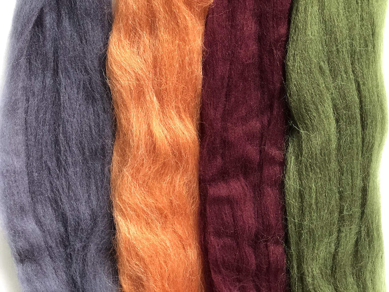 T.F GHG Needle Felting Wool Roving 8 Colors Set,15G/Color Total 120G/4.23OZ, 100% Natural Wool for Felting Yarn Craft Supplies, Needlecrafts for Starter Beginner (Earth) Earth - NewNest Australia