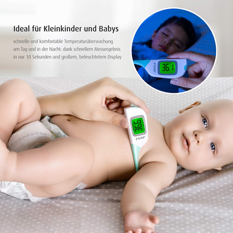 Reer ColourTemp Digital Fever Thermometer for Babies with Large Display and Colored Fever Warner - NewNest Australia