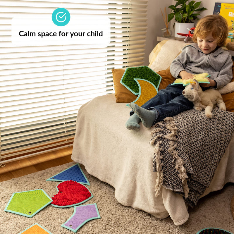 Sensory Mats for Autistic Children | Sensory Tiles for Kids | Sensory Wall Panel | Multi-Sensory Exploration | Sensory Toys | Sensory Room Equipment | Sensory Disorder Toys for Tactile Play Shapes - NewNest Australia