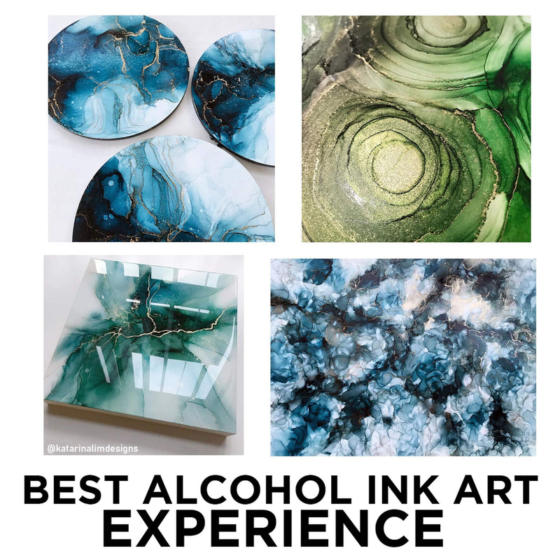 NARA Alcohol Ink Paper | White | 12" Diameter Circle | 330 microns/250 GSM | 10 Sheets | Medium+ Paper | Paper for Alcohol Ink Art Painting | 100% Stain-Free White_Circle_Paper Sheets_02 - NewNest Australia