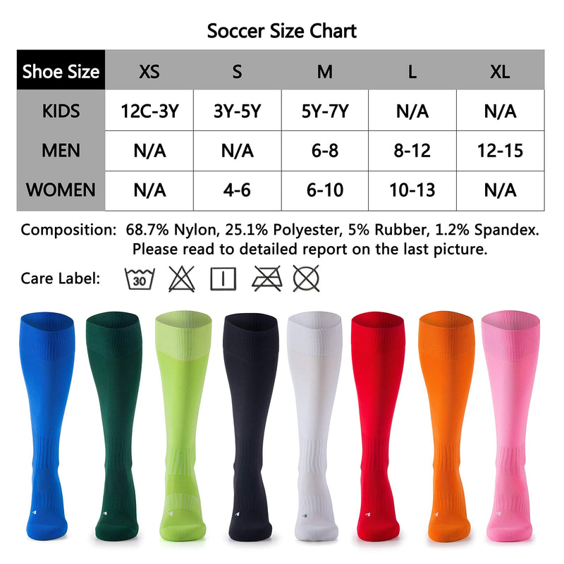 2 / 3 Pack Soccer Softball Baseball Socks for Youth Kids Adult Multi-Sport Socks White (2 Pack) Medium - NewNest Australia