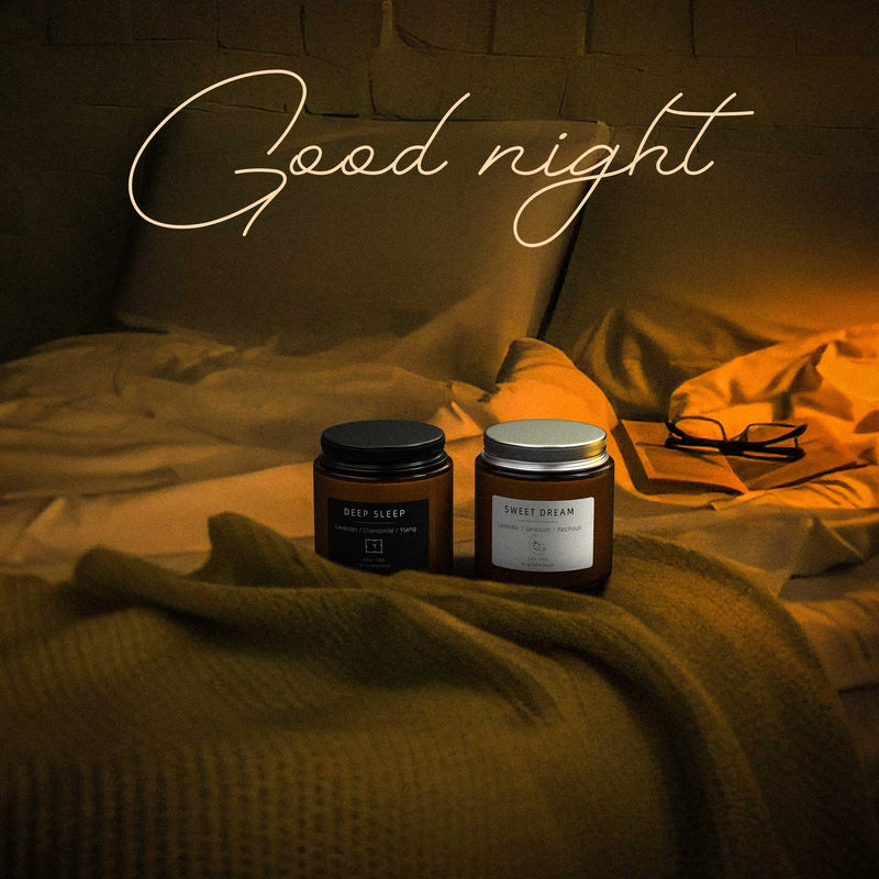 Sleep Candles Gifts for Women, Lavender Scented Candles Gift Set for Anxiety, Lavender Promotes Sleep, Chamomile Relieves Stress, Relaxation Gifts for Women Brown - NewNest Australia