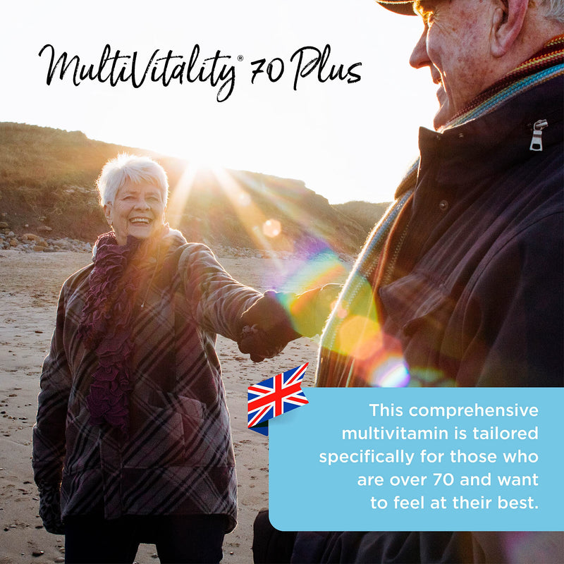 Healthspan Multivitamin 70 Plus | (120 Tablets) | Vitamin C & Vitamin D3 | Brain, Heart, Bone & Immunity Health | Ginseng, Bioflavonoids, Alpha Lipoic Acid, Acetyl L-carnitine | Vegetarian - NewNest Australia