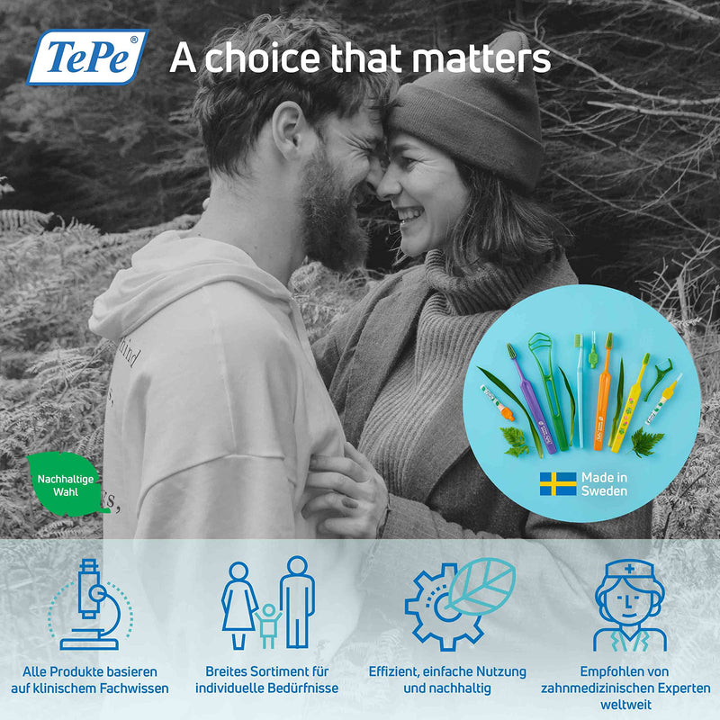 TePe interdental brush orange (ISO size 1: 0.45 mm) / 1 x 20 pieces / For easy and thorough cleaning of the spaces between teeth - NewNest Australia