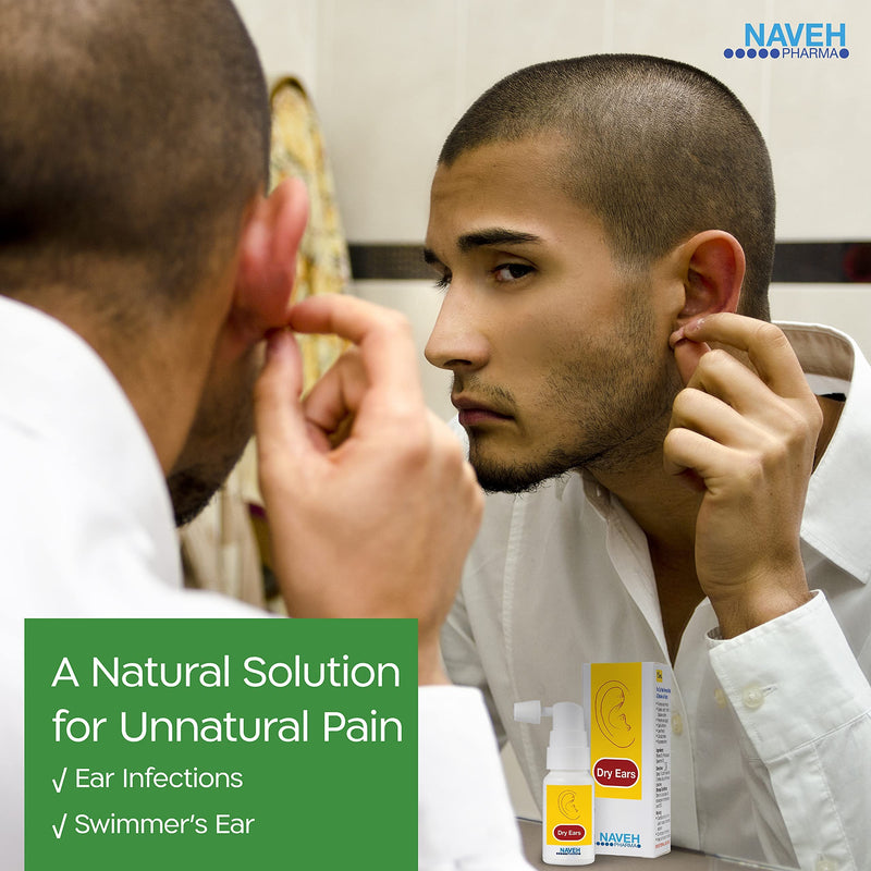NAVEH PHARMA Dry Ears -Swimmers Ear Drops Spray - Ear Drying Drops for Swimmers Adults and Kids/Remove Water Trapped in Ears and Prevent Pain, Infection, and Hearing Loss (30 ML) - NewNest Australia