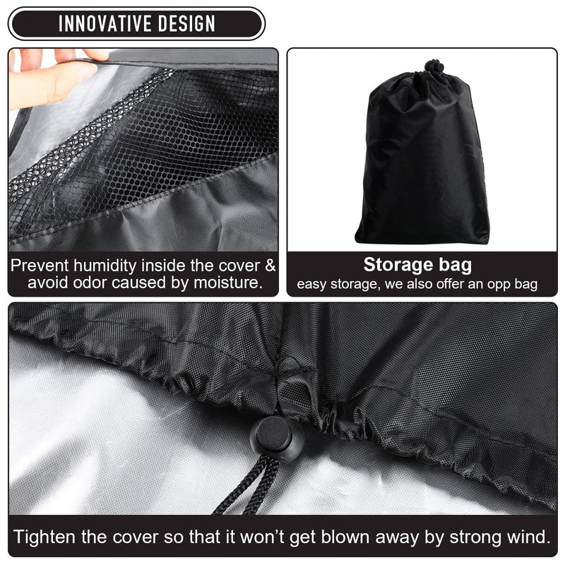 Black Robotic Pool Cleaner Caddy Cover Classic Outdoor Waterproof Vacuum Cleaner Cover 420D Oxford Cloth Thick Sunray Dust Wind Weather Resistant Cleaner Cover with Grab Handle for Pool Cleaners - NewNest Australia