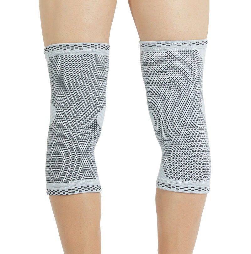 Neotech Care Bamboo Fiber Knee Support - Lightweight, Elastic, Comfortable & Breathable Fabric - Sleeve Brace for Men, Women, Youth - Right or Left - Grey (Size M, 1 Pair) 2 - NewNest Australia