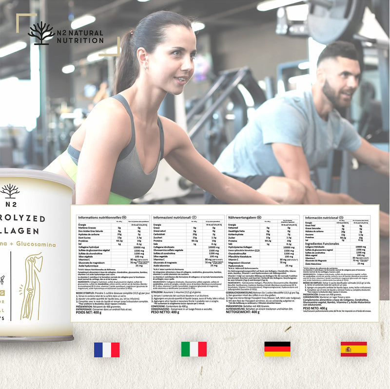 Collagen Hydrolysate Powder With Hyaluronic Acid, Glucosamine, Vitamin C, Magnesium, Silicon. Collagen Powder. Powerful Cartilage Protection. Strengthening Joints, Bones, Skin. Eu N2 Natural Nutrition - NewNest Australia