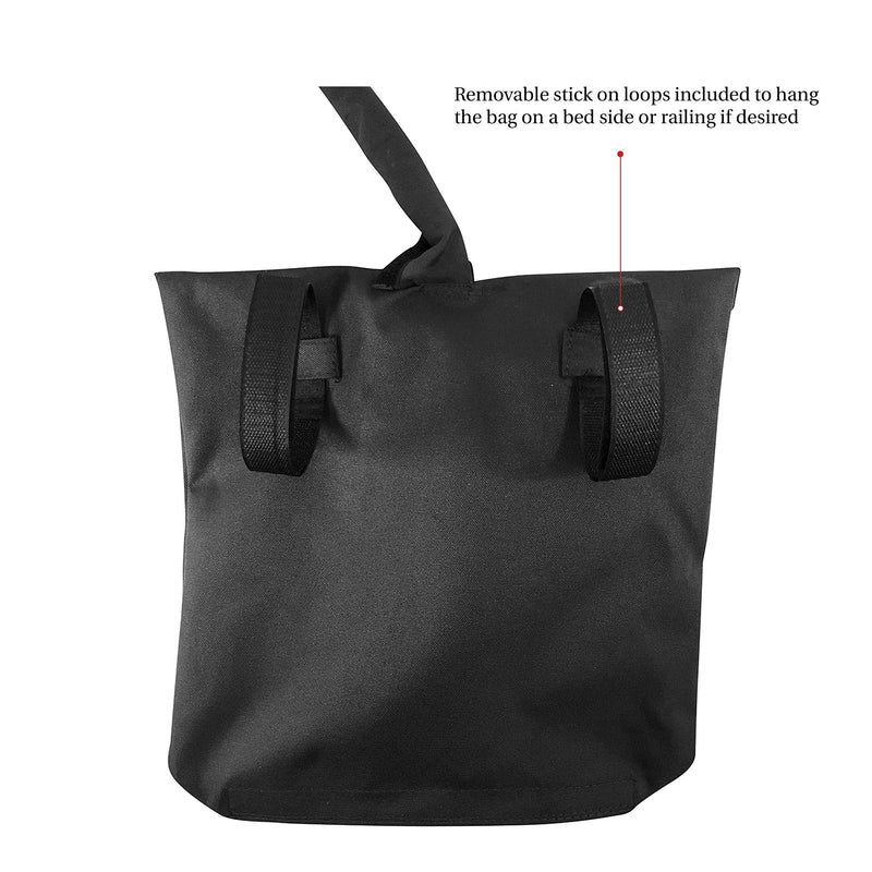 Urine Drainage Bag Holder with Catheter Pipe Cover & Adjustable Strap - Black Black. - NewNest Australia