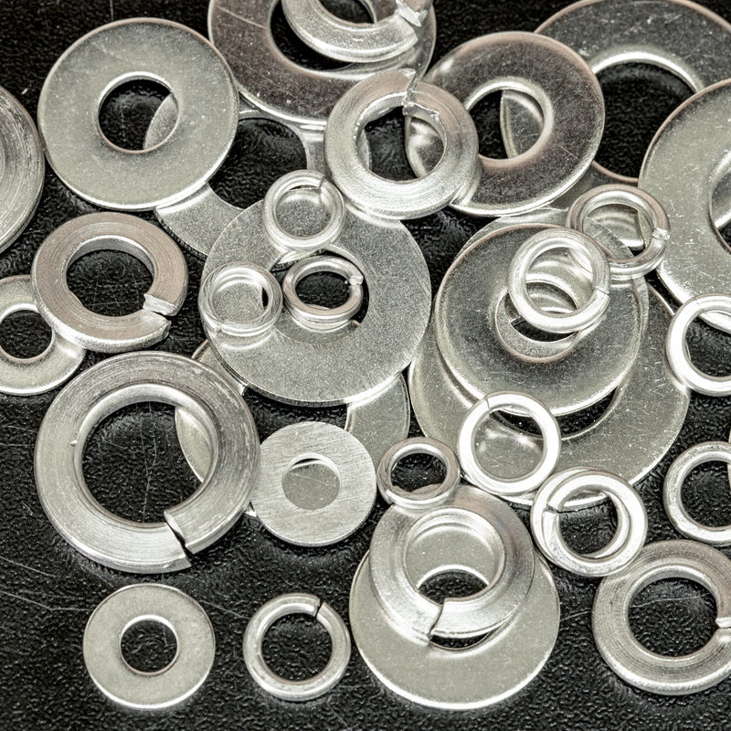 NEIKO 50400A Stainless Steel Lock and Flat Washer Assortment | 350 Piece Set | 12 Different Sizes in Spring Lock and Flat Design | Prevent Loose Fasteners - NewNest Australia