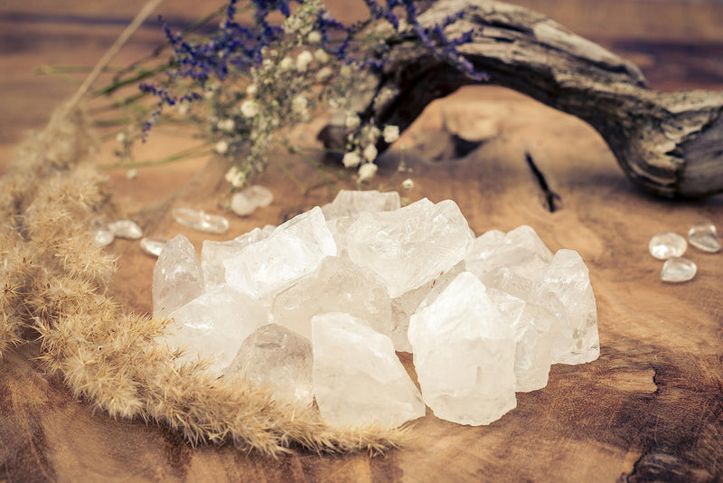 Rock crystal water stones | 100% natural raw stones | Lebensquelle Plus 300 g (pack of 1) - NewNest Australia