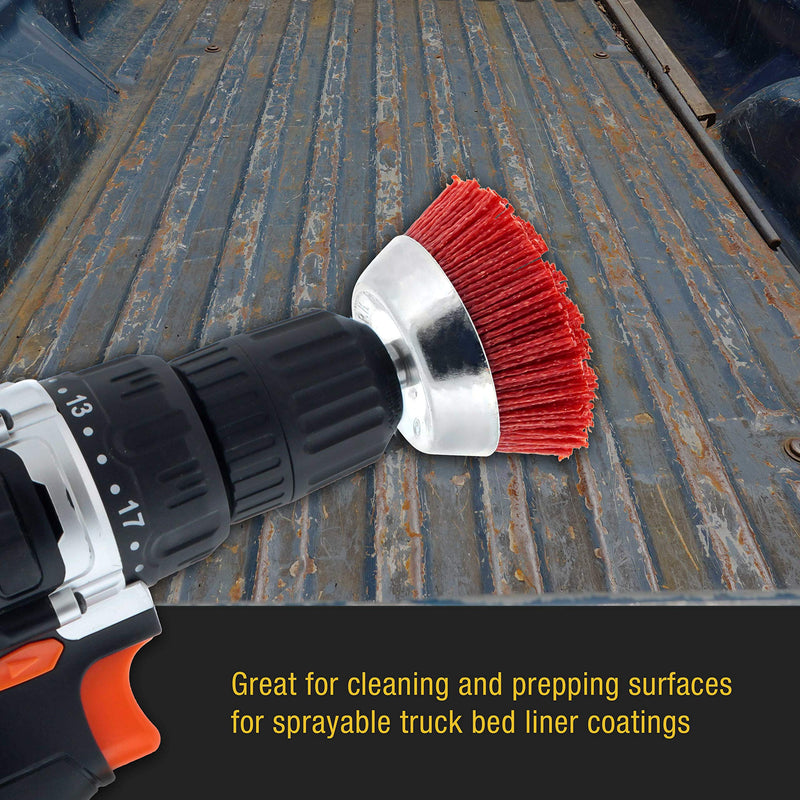Dura-Gold 6 Piece Abrasive Filament Nylon Wire Bristle Drill Wheel and Cup Brush Set - Coarse Sanding Scuffing, 1/4" Drill Shank - Remove Rust, Corrosion, Paint - Surface Prep Truck Bed Liner Coating - NewNest Australia