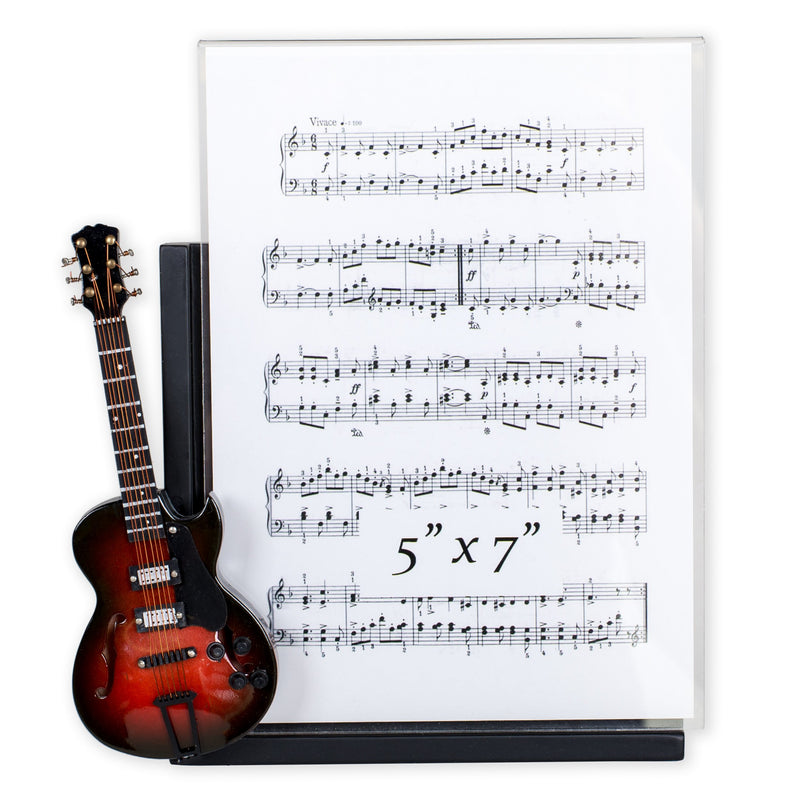 NewNest Australia - Broadway Gift Gibson Electric Guitar 5 x 7 inch Wooden Easel Back Picture Stand Holder 