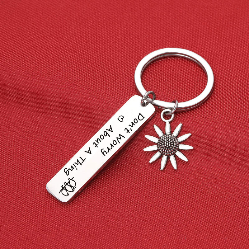 Encouragement Jewelry Daughter Gift Sunflower Lover Gift Best Friend Gift Friendship Gift Affirmation Gift Positive Jewelry Don't Worry About A Thing Keychain Don't Worry About A Thing Keyring - NewNest Australia