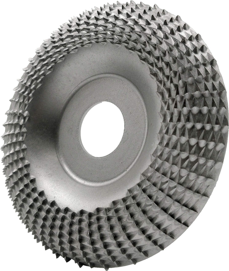 Winbyoan Wood Carving Disc Grinder Shaping Disc 7/8 Inch Bore Wood Tungsten Carbide Grinding Wheel Carving Abrasive Disc for Sanding Carving Shaping (100mm, Arc Type, Silver) - NewNest Australia