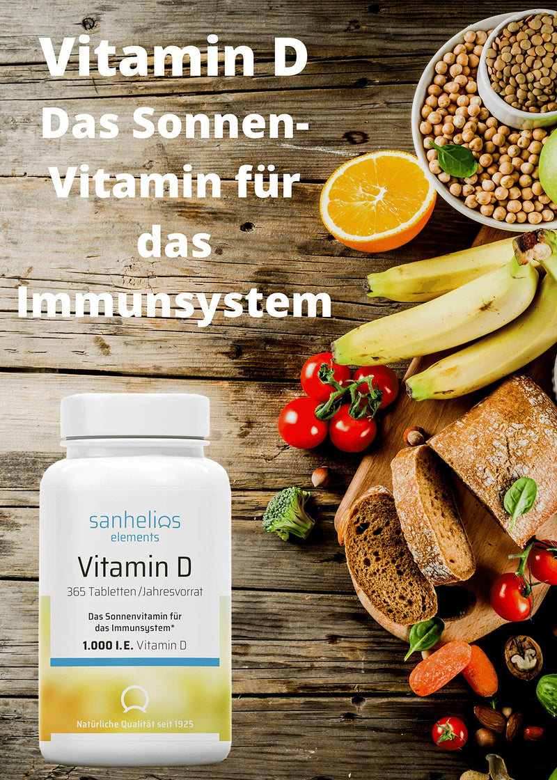 SANHELIOS Vitamin D 1,000 IU tablets 365 pcs - NewNest Australia