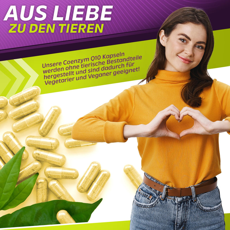 Vita2You Coenzyme Q10-200mg - 120 capsules - Ubiquinone - from plant fermentation - High dosage - Premium quality - NewNest Australia