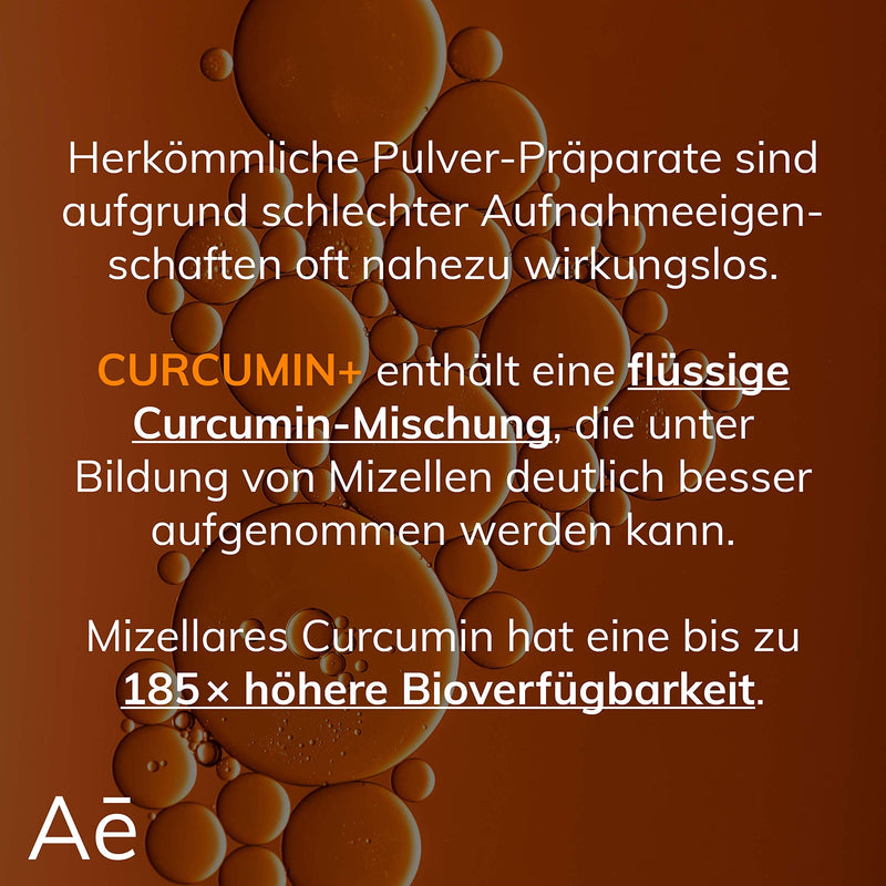 NEW: CURCUMIN Plus high dose | Liquid turmeric in micellar formula | Without polysorbate, without piperine | Liquid with vitamin D3 + K2 | Laboratory-tested quality from DE | 60 capsules - NewNest Australia