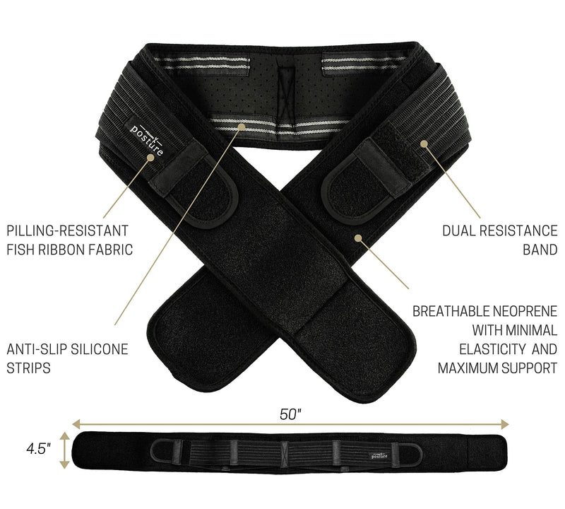 Vriksasana Posture, Vriksasana Unisex Sacroiliac Waist Belt Relieves Sciatica, Pelvis, Lower Back, Leg And Sacral Nerve Pain Caused By Si Joint Dysfunction (L, Black) - NewNest Australia