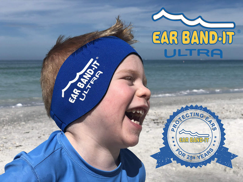 Ear Band-It Ultra Swimming Headband with Putty Buddies earplugs - 6 Pair Soft Silicone Premium Ear Plugs - The Best Swim Headband and Earplugs - Doctor Recommended Blue Large (ages 9yrs to adult) - NewNest Australia