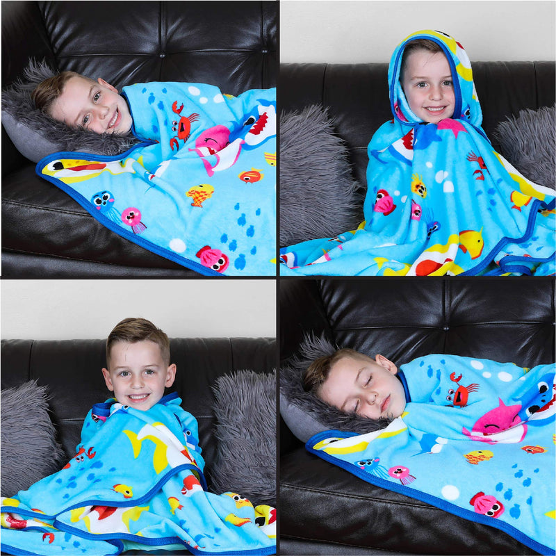 NewNest Australia - Franco - AT0468 Kids Bedding Super Soft Plush Throw Blanket, 46" x 60" Twin Size, Baby Shark 46" x 60" 