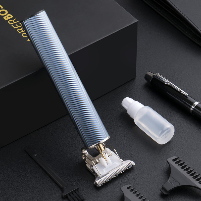BarberBoss Beard Trimmer and Stubble Trimmer Hair Clipper for Men - Cordless Electric Clipper with T-Blade Trimmer, USB Rechargeable Grooming Kit QR-2086 - NewNest Australia