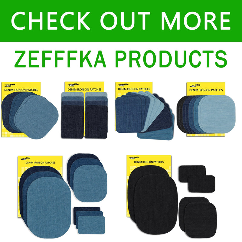 ZEFFFKA Premium Quality Fabric Iron-on Patches Inside & Outside Strongest Glue 100% Cotton Shades of Brown Beige Khaki Repair Decorating Kit 12 Pieces Size 3" by 4-1/4" (7.5 cm x 10.5 cm) - NewNest Australia
