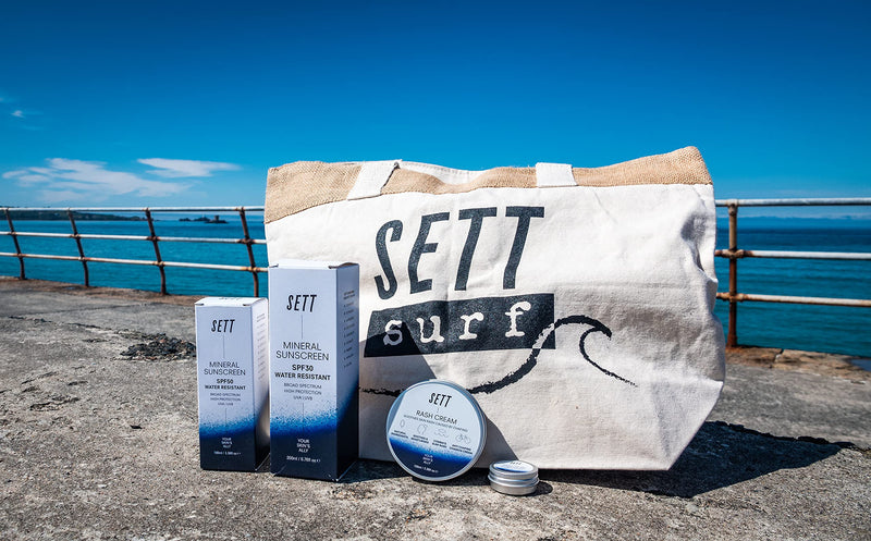 SETT SPF50 Mineral, Reef Safe Sunscreen 100ml. Rubs into skin clear. - NewNest Australia