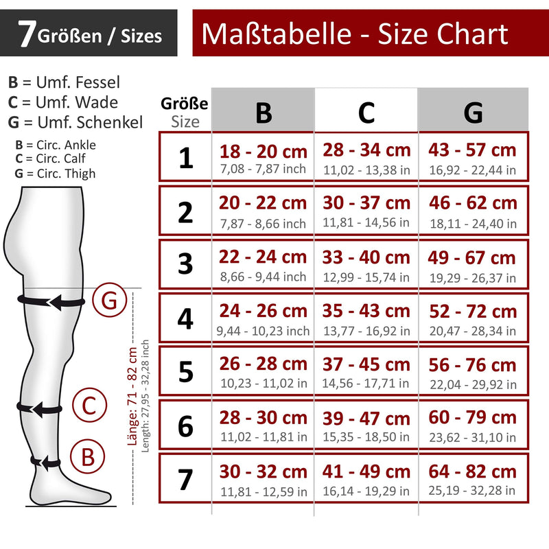 RIEMTEX PREMIUM compression stockings class 2 CCL2 23-32 mmHg with open toe thigh stockings women men caramel size 3 - NewNest Australia
