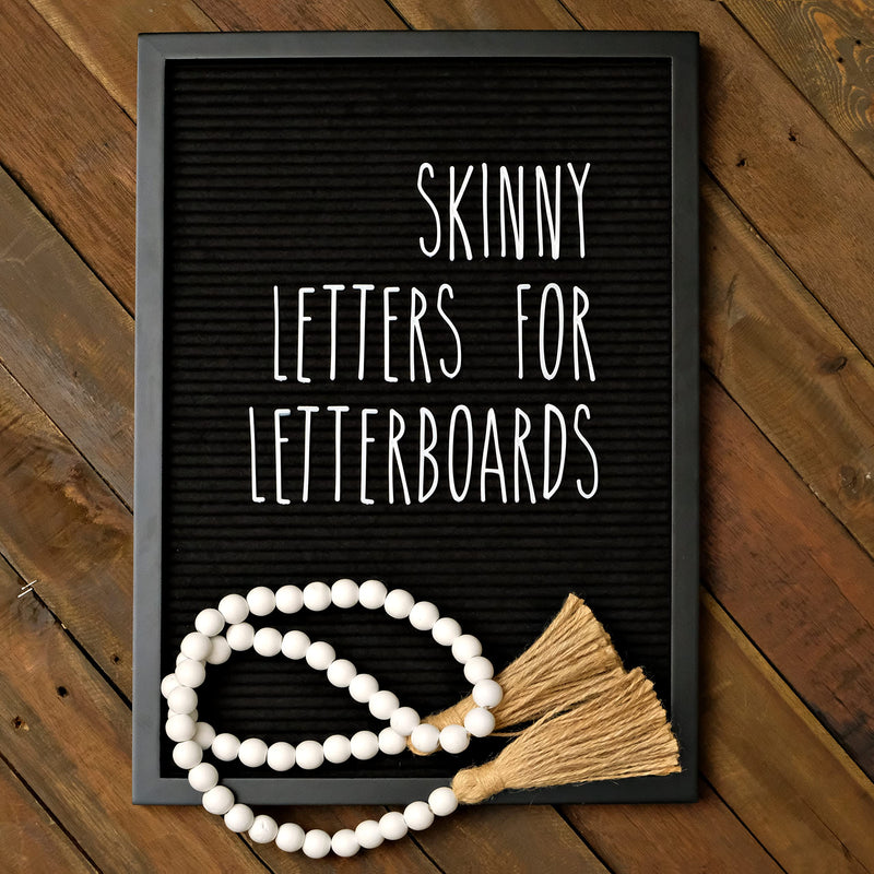 Skinny Letterboard Letters Set in Rae Dunn Inspired Font Perfect Farmhouse Decor and Accessory Changeable Felt Letter Boards Message no Board Included, 2 Inch White Letters Numbers Symbols Only Skinny White - NewNest Australia