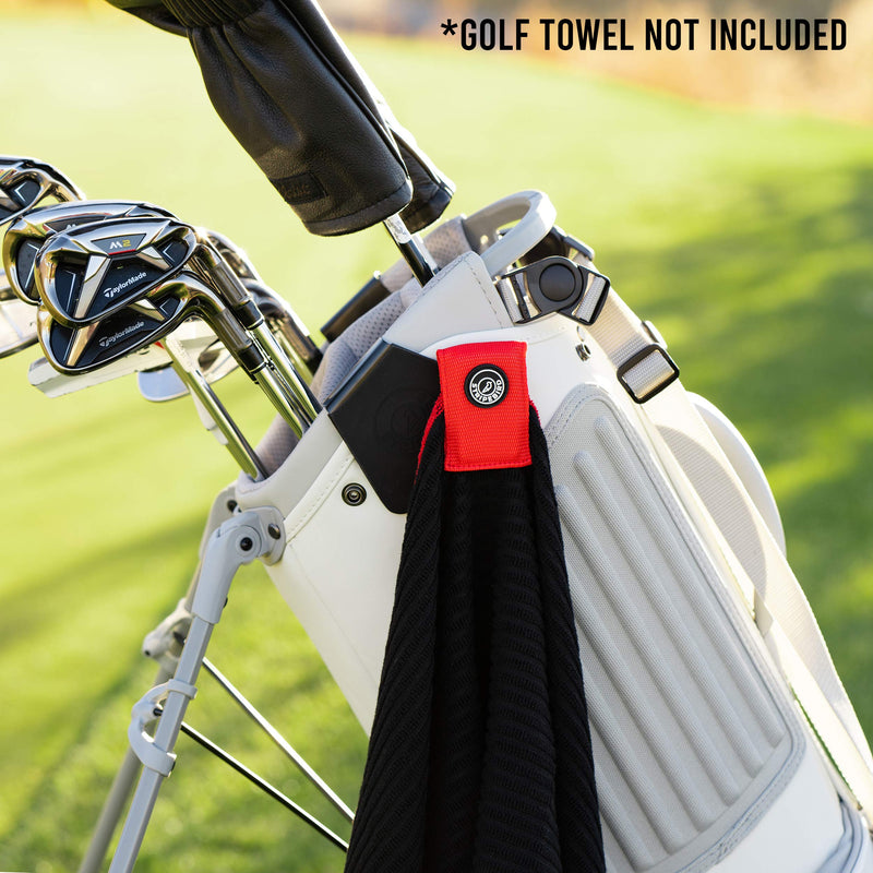 Stripebird - Magnetic Clip for Golf Towel (Major Red) - (Highest Strength Magnet) - Easily Access Golf Towel While You Golf - Attaches to Golf Cart, Clubs or Golf Hub - Removable from Towels Major Red - NewNest Australia