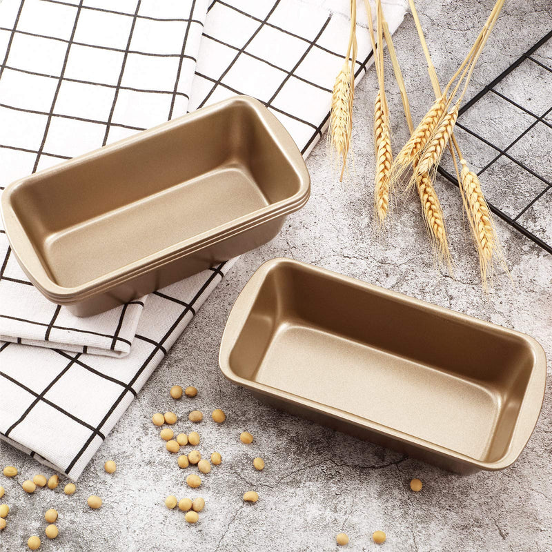 NewNest Australia - Non-Stick Loaf Pan Set, 4 Pieces Toast Baking Mold, Rectangle Baking Tray for Oven Baking (7.2 x 3.7 Inches) 7.2 x 3.7 Inches 