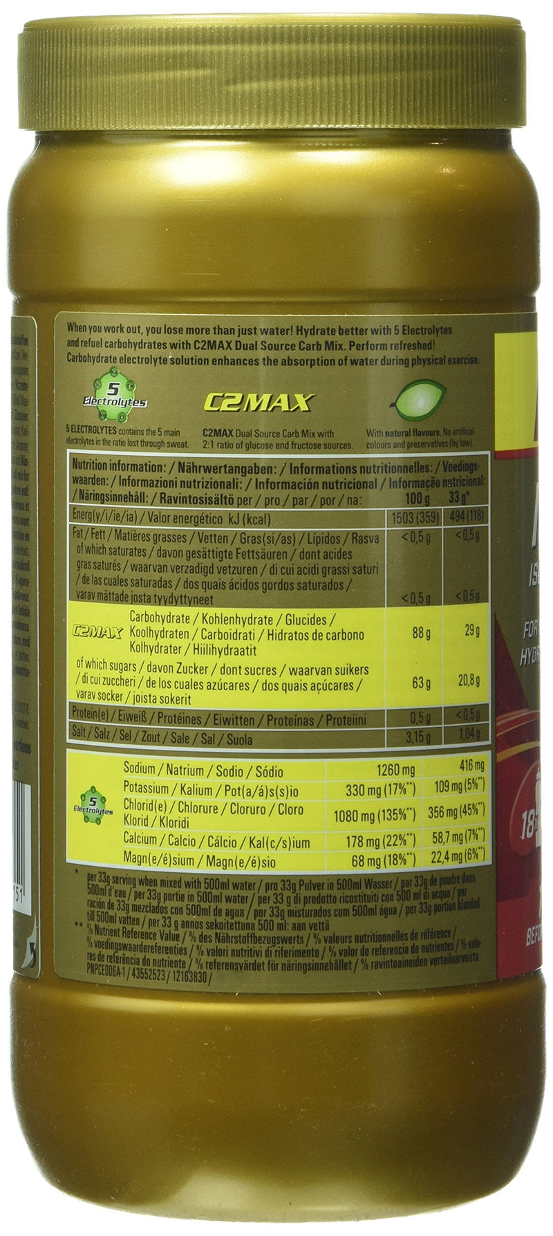 Isotonic Electrolyte Powder With 5 Minerals, Dextrose And Maltodextrin - Refreshing Drink With Sodium, Chloride, Potassium, Magnesium And Calcium - 600G Red Fruit Punch - NewNest Australia