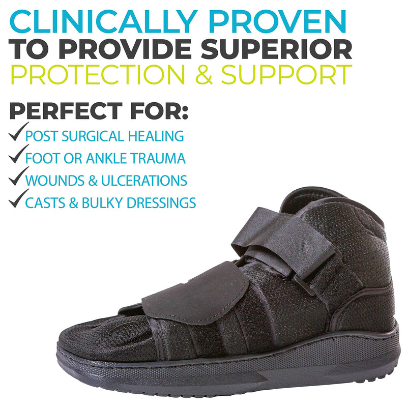 BraceAbility Closed Toe Medical Walking Shoe - Lightweight Surgical Foot Protection Cast Boot with Adjustable Straps, Orthopedic Fracture Support, and Post Bunion or Hammertoe Surgery Brace (S) Small (Pack of 1) - NewNest Australia