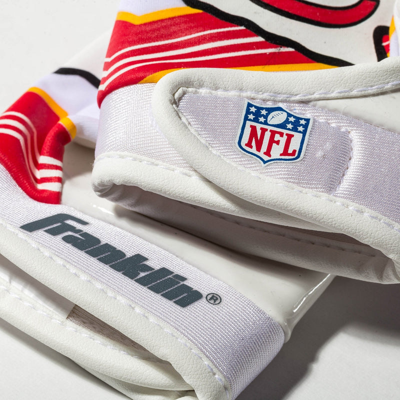 Franklin Sports Youth NFL Football Receiver Gloves - Kids Football Gloves Pair - NFL Team Logos and Silicone Palm - All Youth Sizes - Great Game Gear + Football Costume Accessory Kansas City Chiefs Youth Medium/Large - NewNest Australia