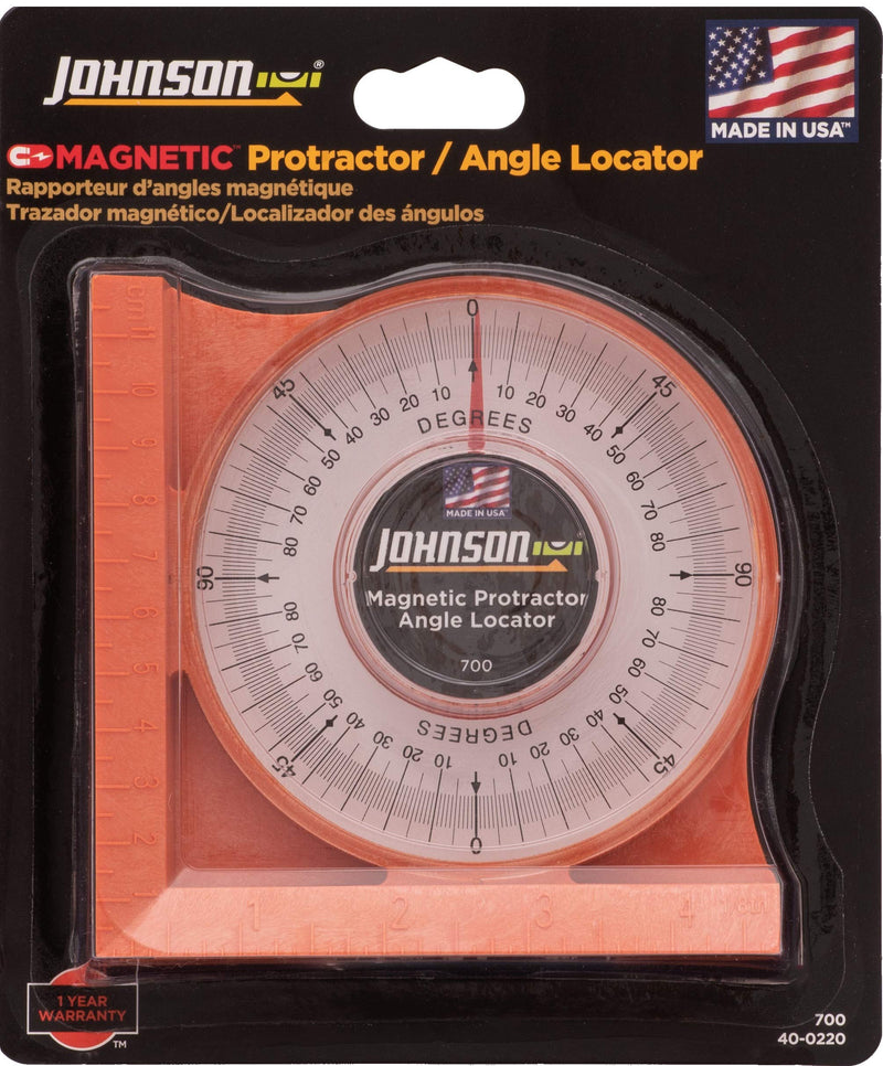 Johnson Level & Tool 700 Magnetic Angle Locator, Orange, 1 Locator - NewNest Australia