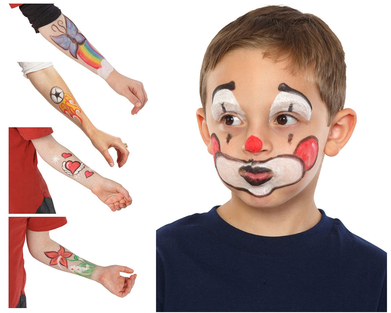 Dress-Up-America Face Paint Kit - Face And Body Paint Crayons - 6 Piece Set Halloween Makeup for Kids and Adults - NewNest Australia