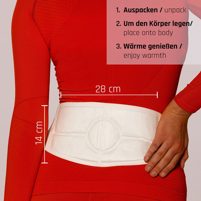 Heat belt - 12 hours of comfortable deep warmth, back warmer - air-activated kidney warmer - size S-XL, 8 pieces - NewNest Australia