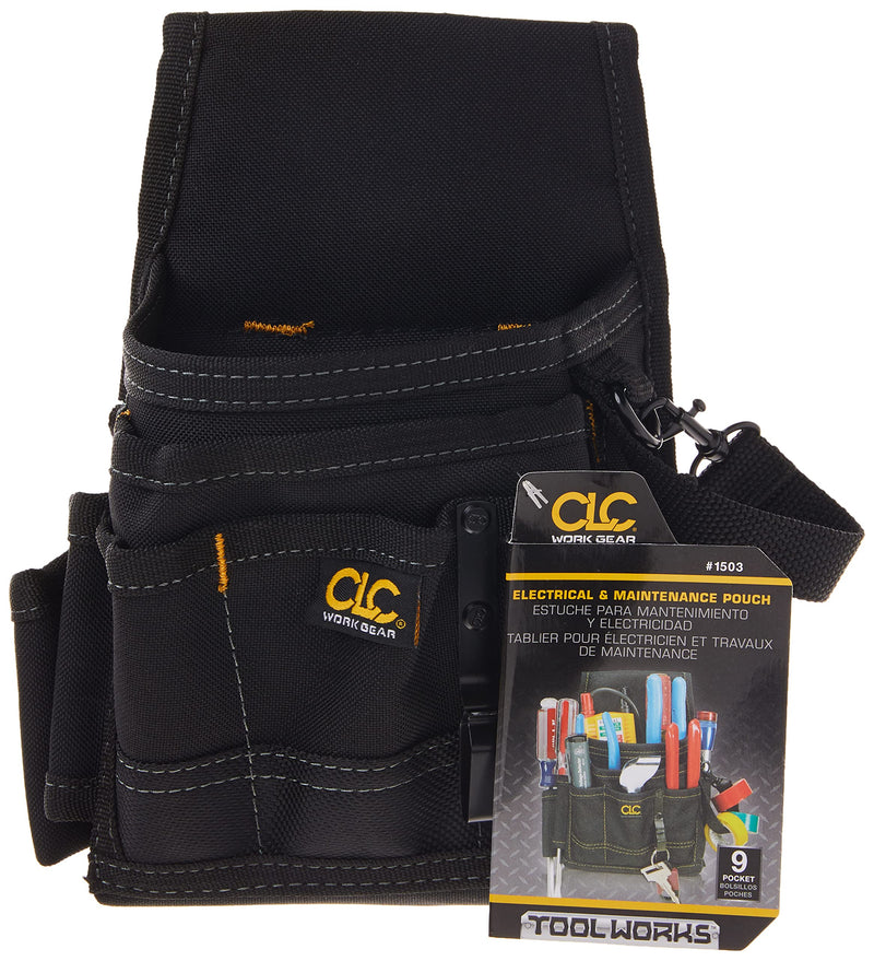 CLC Custom Leathercraft 1503 Small Electrical Maintenance Pouch , Black , 9 POCKET - NewNest Australia