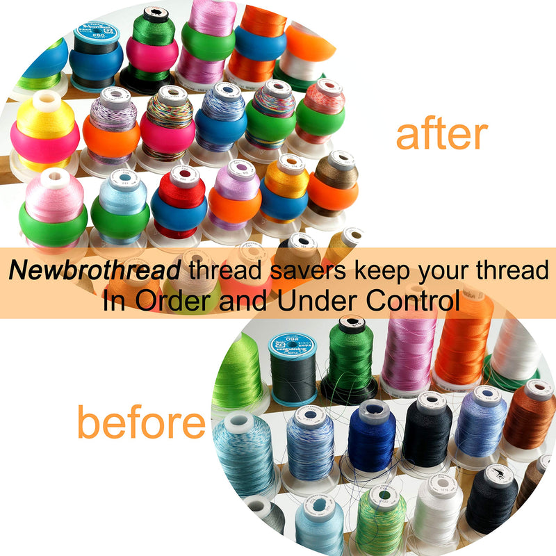 New brothread 100pcs Mix NOTIONS (60 Thread Spool Savers + 20 Bobbin Holders + 20 Bobbin Clamps) - Prevent Thread Tails from Unwinding - for Sewing and Embroidery Machine Thread Spools 60+20+20 Pcs - NewNest Australia