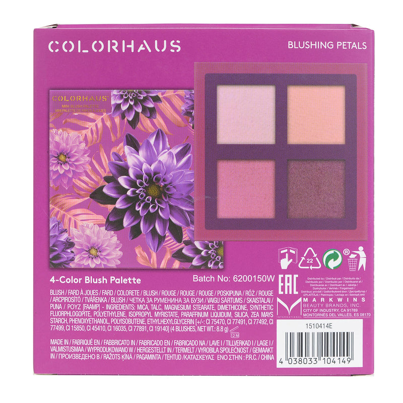 Colorhaus Mini Blushing Petals - Blush Palette - Mini Palette with 4 Blush Colours, Professional Makeup Kit to Always Keep in Your Bag - Makeup Gift Set for Girls, Teenagers and Women - NewNest Australia