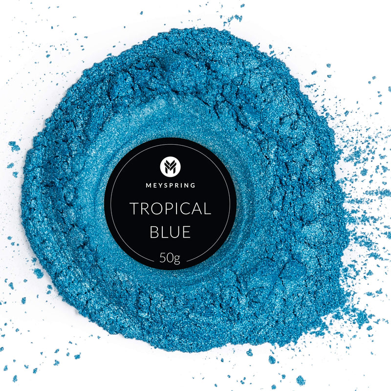 MEYSPRING Tropical Blue Epoxy Resin Color Pigment - 50 Grams - Great for Resin Art, Epoxy Resin, and UV Resin- Mica Powder for Epoxy Resin - NewNest Australia