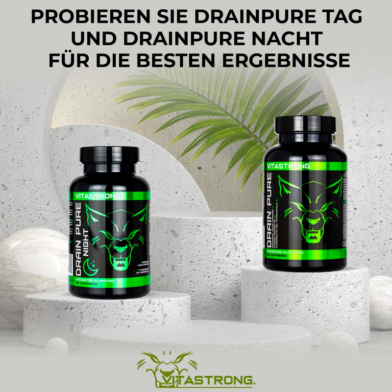 Vitastrong Drainpure Night Weight Loss | For Weight Loss, Detoxification And Drainage | Removes Toxins And Excess Liquid | High Quality Made In Italy Quality | Vegan Friendly - NewNest Australia