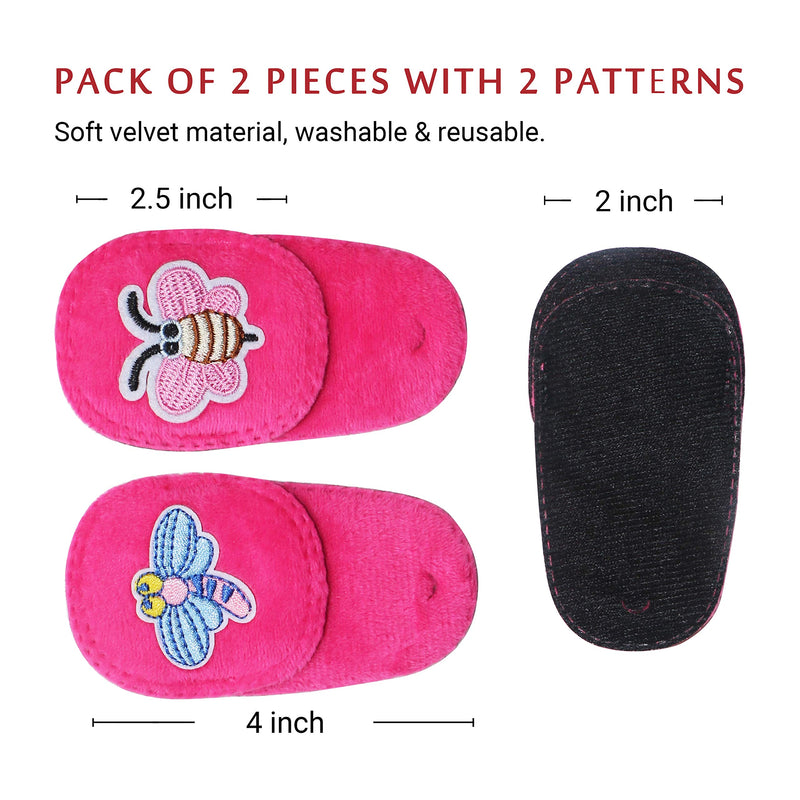 Astropic 2Pcs Eye Patches for Kids Glasses to Cover Either Eye (Butterfly & Dragonfly) Dragonfly & Butterfly - NewNest Australia
