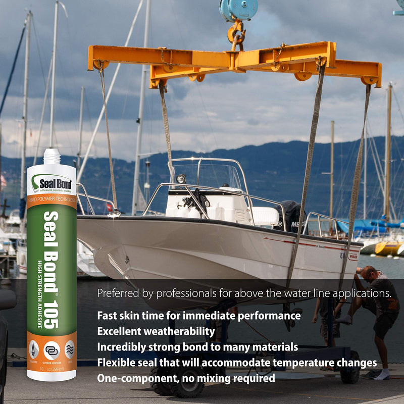 Seal Bond 105 Black - Marine/Industrial Adhesive Sealant - 10.3 oz Cartridge - NewNest Australia