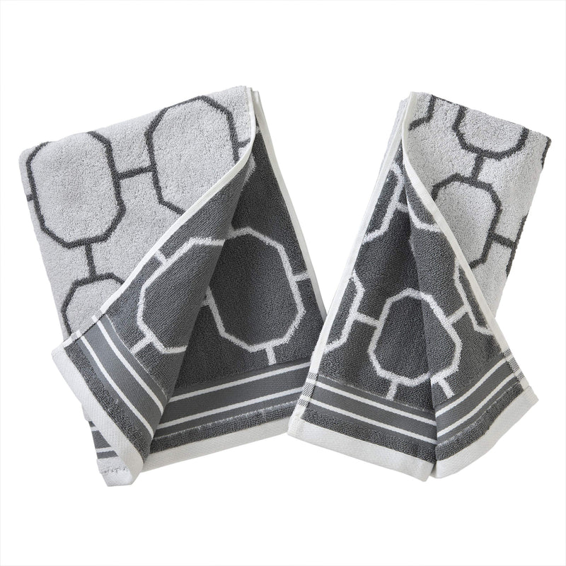 SKL HOME by Saturday Knight Ltd. Vern Yip Lithgow Hand Towel Set, Gray 2 Count - NewNest Australia