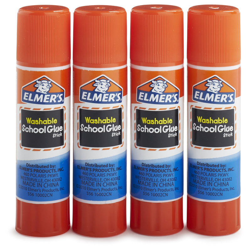 Elmer's All Purpose School Glue Sticks, Clear, Washable, 4 Pack, 0.24-ounce sticks Standard Stick 4 Count - NewNest Australia