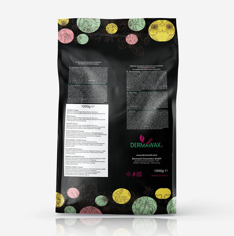 Dermawax Azulene Film Wax with Coconut Oil Hot Wax Hard Wax Waxing Beads Wax Beads for Professional Hair Removal Face Legs Arms Armpits Back Hair Removal (1 kg) 1 kg (Pack of 1) - NewNest Australia